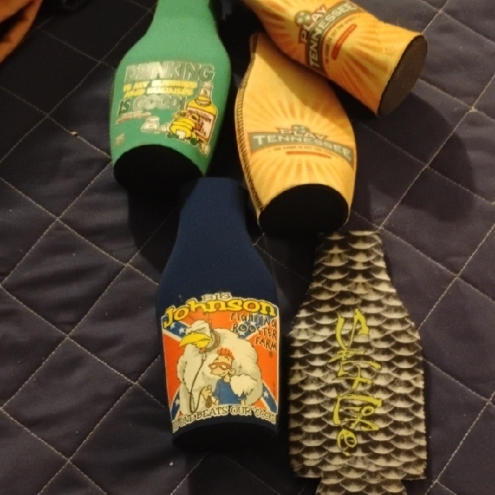 Assorted Beer Bottle Koozies Collection - Multi-Color Drink Insulators